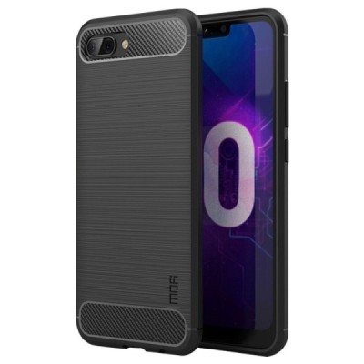 Huawei Honor 10 „Mofi“ cieta silikona (TPU) melns apvalks | vacins.lv