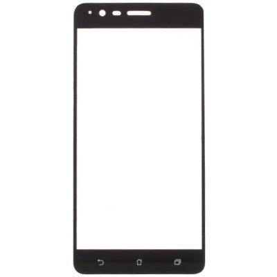 Asus Zenfone 3 Zoom (ZE553KL) „Calans“ 9H Tempered Glass sustiprintos apsaugos juodas pilnai dengiantis apsauginis ekrano stikla