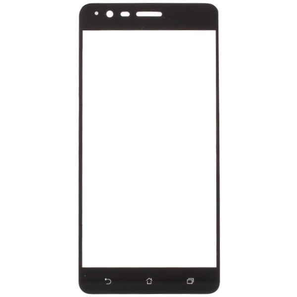 „Calans“ Tempered Glass pilnai dengiantis apsauginis ekrano stiklas 0.2 mm - juodas (Zenfone 3 Zoom)