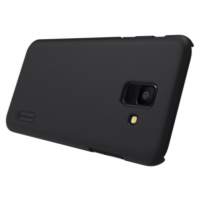 Nillkin Frosted Shield Samsung Galaxy A6 2018 (A600F) melns plastmasas futrālis / Vacins.lv