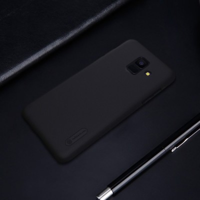 Nillkin Frosted Shield Samsung Galaxy A6 2018 (A600F) melns plastmasas futrālis / Vacins.lv