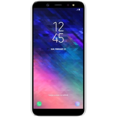 Nillkin Frosted Shield Samsung Galaxy A6 2018 (A600F) balts plastmasas futrālis + ekrāna aizsargplēve / Vacins.lv