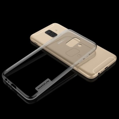 Samsung Galaxy A6 2018 (A600F) Nillkin Nature pelēks (caurspīdīgs) silikona planākais apvalks / Vacins.lv