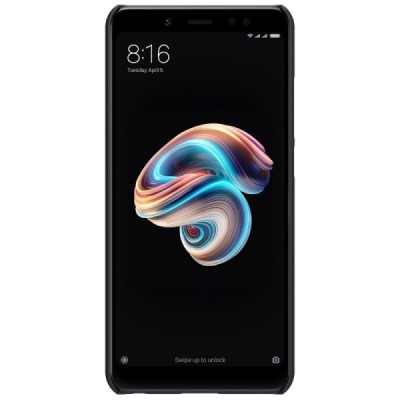 Xiaomi Redmi Note 5 2018 (Redmi Note 5 Pro) Nillkin Frosted Shield melns plastmasas apvalks / vacins.lv