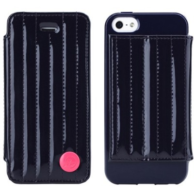 Tamsiai mėlynas „8thdays“ Jessie's Melody prabangus atverčiamas Apple iPhone SE (5, 5s) dėklas (dėkliukas) / Priedai.lt