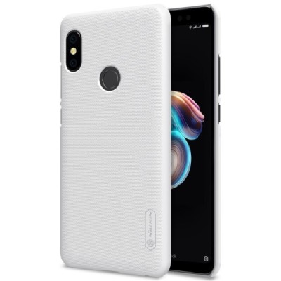 Xiaomi Redmi Note 5 2018 (Redmi Note 5 Pro) Nillkin Frosted Shield balts plastmasas apvalks + ekrāna aizsargplēve / Vacins.lv
