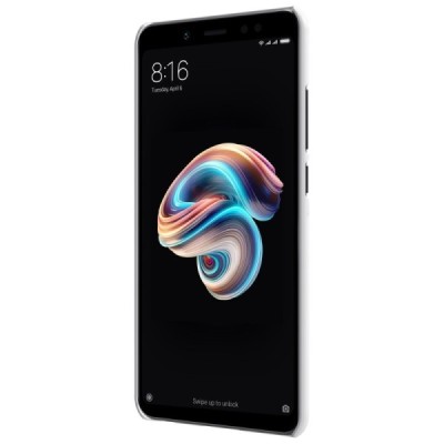 Xiaomi Redmi Note 5 2018 (Redmi Note 5 Pro) Nillkin Frosted Shield balts plastmasas apvalks + ekrāna aizsargplēve / Vacins.lv