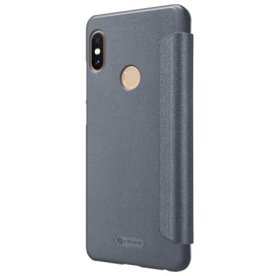 Xiaomi Redmi Note 5 2018 (Redmi Note 5 Pro) pilkas odinis atverčiamas Nillkin Sparkle dėklas / Priedai.lt