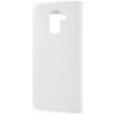 Samsung Galaxy A6 2018 (A600F) balts atvēramais maciņš ar lodziņu / Vacins.lv