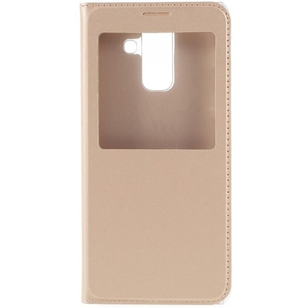 Atverčiamas dėklas su langeliu - auksinis (Galaxy A6 2018)