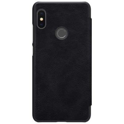 Greznais „Nillkin“ Qin sērijas ādas atvērams melns Xiaomi Redmi Note 5 2018 (Redmi Note 5 Pro) maciņš / Vacins.lv