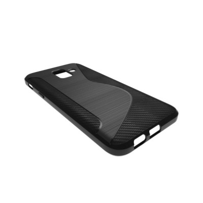 Samsung Galaxy A6 2018 (A600F) S-Line cieta silikona (TPU) apvalks - melns / vacins.lv