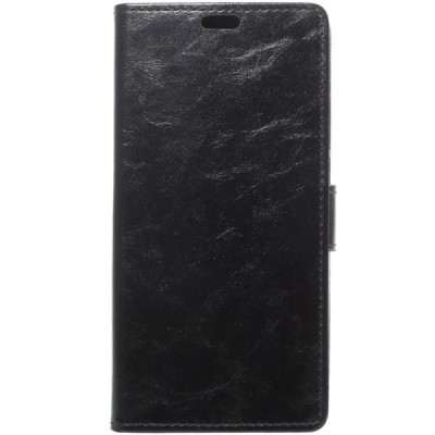 Xiaomi Redmi Note 5 2018 (Redmi Note 5 Pro) atvēramais ādas melns maciņš, grāmata (maks) / Vacins.lv