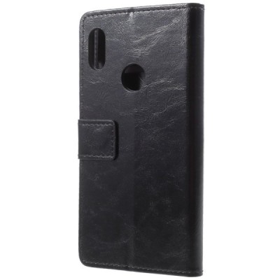 Xiaomi Redmi Note 5 2018 (Redmi Note 5 Pro) atvēramais ādas melns maciņš, grāmata (maks) / Vacins.lv