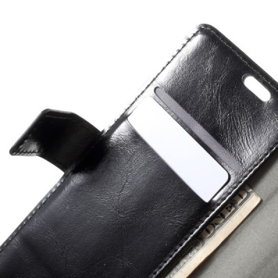 Xiaomi Redmi Note 5 2018 (Redmi Note 5 Pro) atvēramais ādas melns maciņš, grāmata (maks) / Vacins.lv