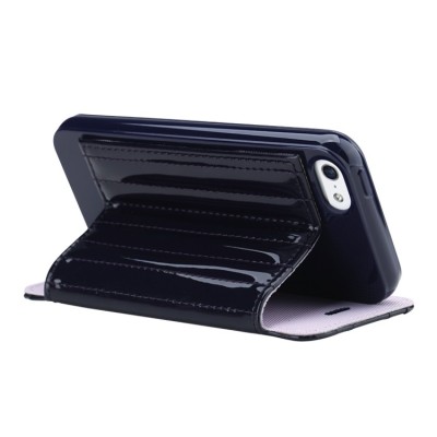 Tamsiai mėlynas „8thdays“ Jessie's Melody prabangus atverčiamas Apple iPhone SE (5, 5s) dėklas (dėkliukas) / Priedai.lt