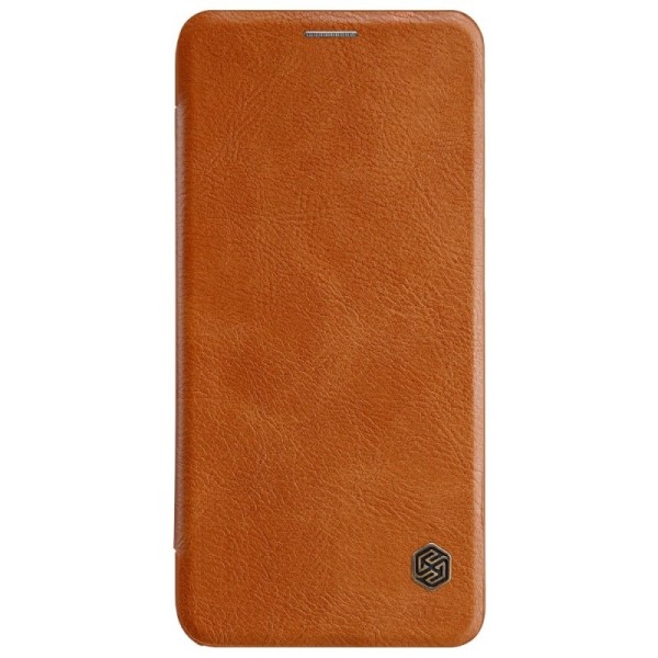 „Nillkin“ Qin atverčiamas dėklas - rudas (Galaxy A6+ 2018)