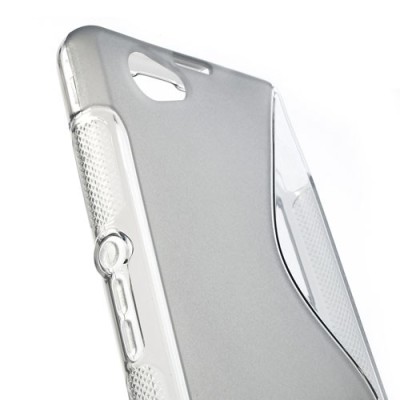 Sony Xperia Z1 compact cieta silikona (TPU) dzidrs (pelēks) un matēts apvalks / Vacins.lv