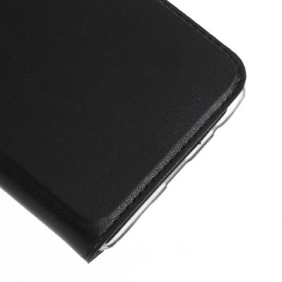 Samsung Galaxy A6+ 2018 (A605F) atverčiamas juodas dėklas su langeliu / Priedai.lt