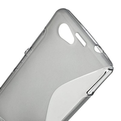 Sony Xperia Z1 compact cieta silikona (TPU) dzidrs (pelēks) un matēts apvalks / Vacins.lv