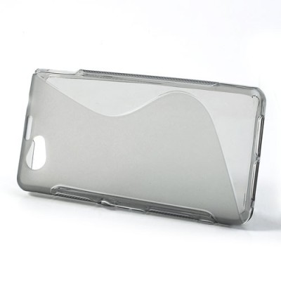 Sony Xperia Z1 compact cieta silikona (TPU) dzidrs (pelēks) un matēts apvalks / Vacins.lv