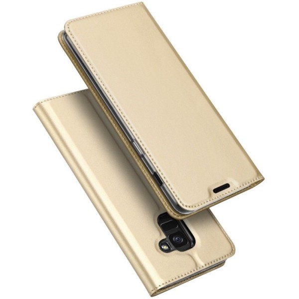 „Dux Ducis“ Skin atverčiamas dėklas - auksinis (Galaxy J6 2018)