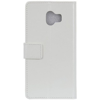 Samsung Galaxy J6 2018 (J600) atverčiamas baltas odinis dėklas - piniginė / Priedai.lt