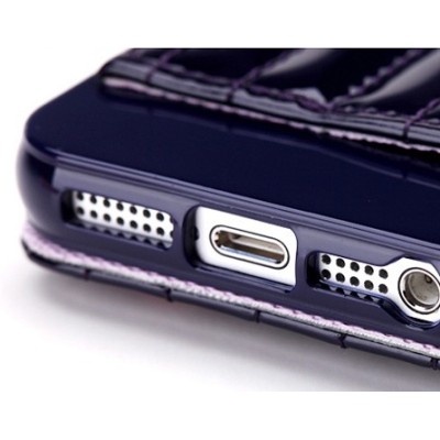 Tamsiai mėlynas „8thdays“ Jessie's Melody prabangus atverčiamas Apple iPhone SE (5, 5s) dėklas (dėkliukas) / Priedai.lt