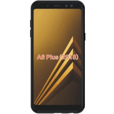 Samsung Galaxy A6+ 2018 (A605F) S-Line cieta silikona (TPU) apvalks - melns / vacins.lv