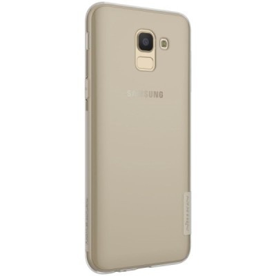 Samsung Galaxy J6 2018 (J600) Nillkin Nature dzidrs (caurspīdīgs) silikona pelēks apvalks / Vacins.lv