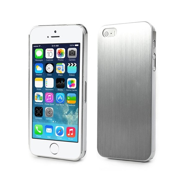 Šlifuoto metalo dėklas - sidabrinis (iPhone 5 / 5S / SE 2016)