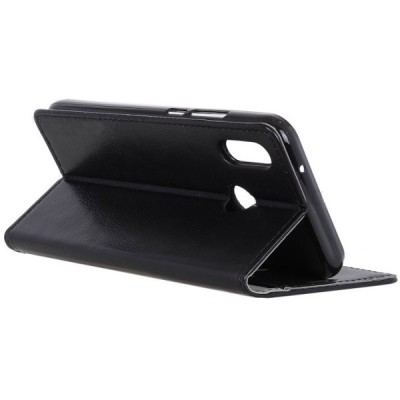 Asus Zenfone 5 2018 (ZE620KL) atverčiamas juodas odinis dėklas, knygutė - piniginė / Priedai.lt