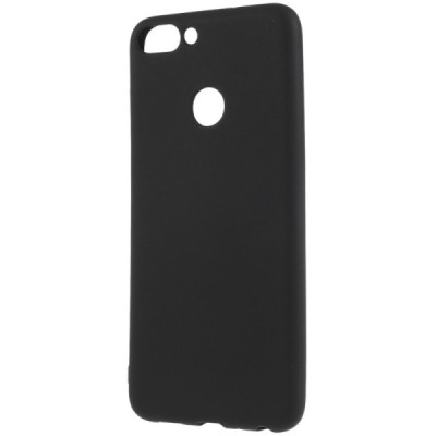 Huawei P smart 2018 (Enjoy 7S) dėklas (kieto silikono - TPU, matinis, juodas) / Priedai.lt