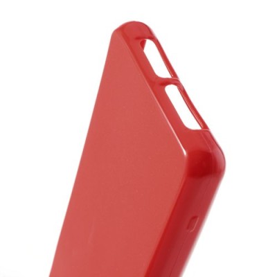 Sony Xperia Z1 compact sarkans cieta silikona futrālis / Vacins.lv