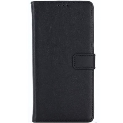 Samsung Galaxy A6 2018 (A600F) atvēramais ādas melns retro maciņš (maks) / Vacins.lv