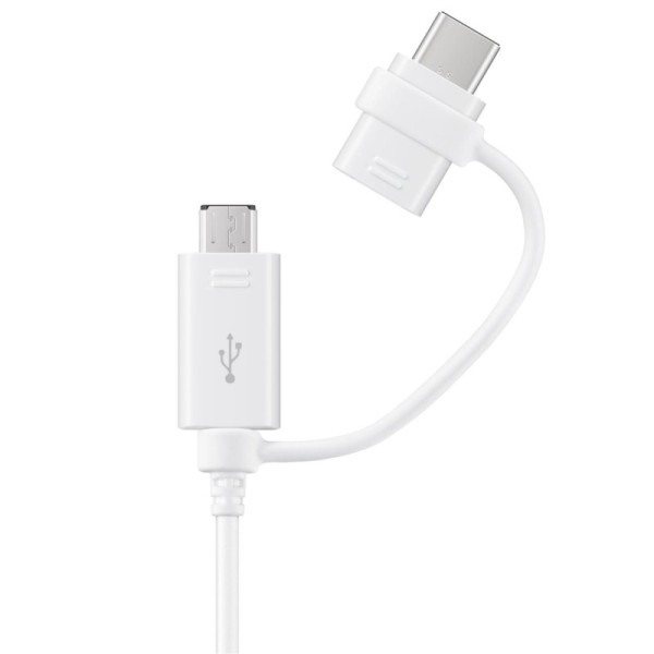 „Samsung“ Combo micro USB + Type-C laidas - baltas (1 m.)