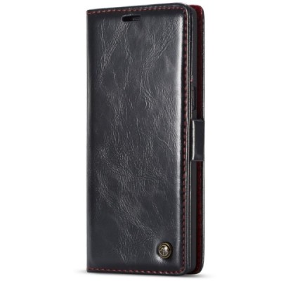 Samsung Galaxy Note 9 (N960F) „CaseMe“ solidus atverčiamas juodas odinis dėklas - knygutė / Priedai.lt
