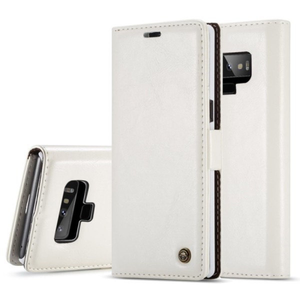 „CaseMe“ solīds atvēramais ādas maciņš - balts (Galaxy Note 9)
