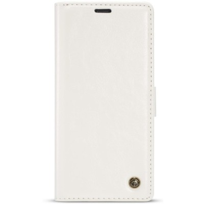 Samsung Galaxy Note 9 (N960F) solīds atvēramais ādas balts maciņš - maks / Vacins.lv