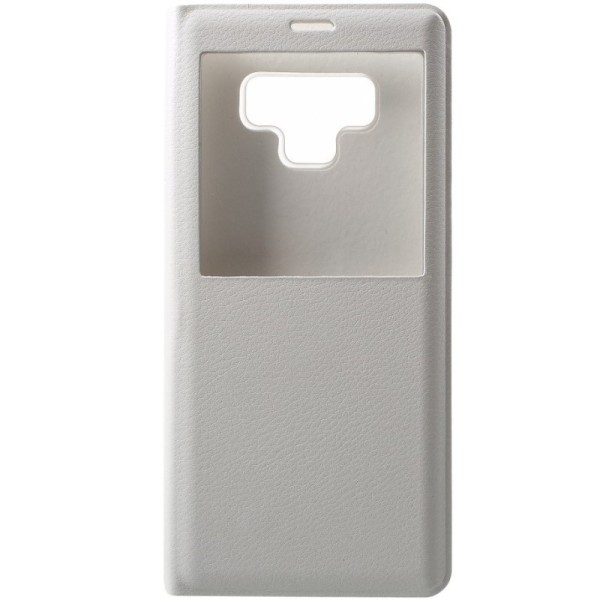 Atvēramais maciņš ar lodziņu - balts (Galaxy Note 9)