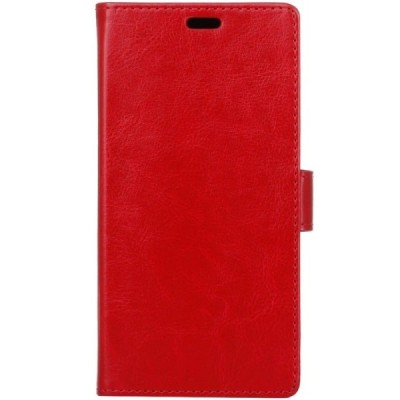 HTC U12 Plus atverčiamas raudonas odinis dėklas - piniginė / Priedai.lt