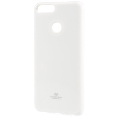 Huawei P smart 2018 (Enjoy 7S) Mercury balts cieta silikona (TPU) apvalks / vacins.lv