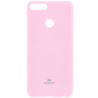 Huawei P smart 2018 (Enjoy 7S) šviesiai rožinis Mercury kieto silikono (TPU) dėklas - nugarėlė / Priedai.lt