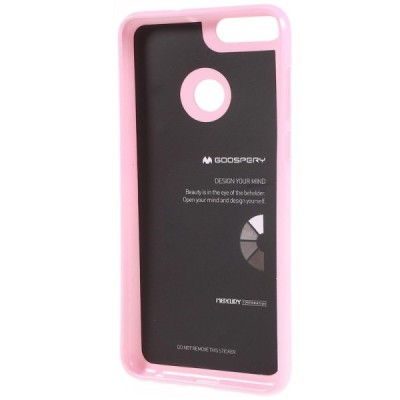 Huawei P smart 2018 (Enjoy 7S) šviesiai rožinis Mercury kieto silikono (TPU) dėklas - nugarėlė / Priedai.lt