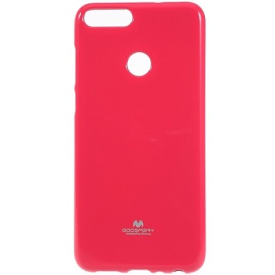 Huawei P smart 2018 (Enjoy 7S) tamsiai rožinis Mercury kieto silikono (TPU) dėklas - nugarėlė / Priedai.lt