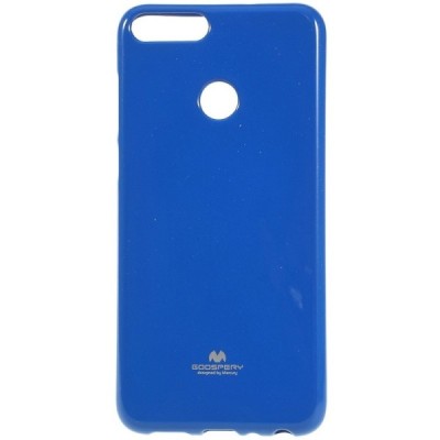 Huawei P smart 2018 (Enjoy 7S) tamsiai mėlynas Mercury kieto silikono (TPU) dėklas - nugarėlė / Priedai.lt