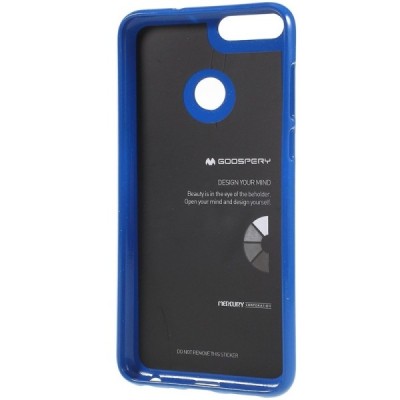 Huawei P smart 2018 (Enjoy 7S) tamsiai mėlynas Mercury kieto silikono (TPU) dėklas - nugarėlė / Priedai.lt