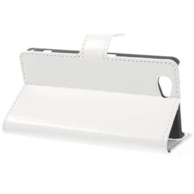 Sony Xperia Z1 compact atvēramais balts ādas futrālis - maciņš / Vacins.lv