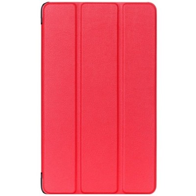 Lenovo Tab4 8.0 (TB-8504F) atverčiamas raudonas odinis dėklas (sulankstomas) / Priedai.lt