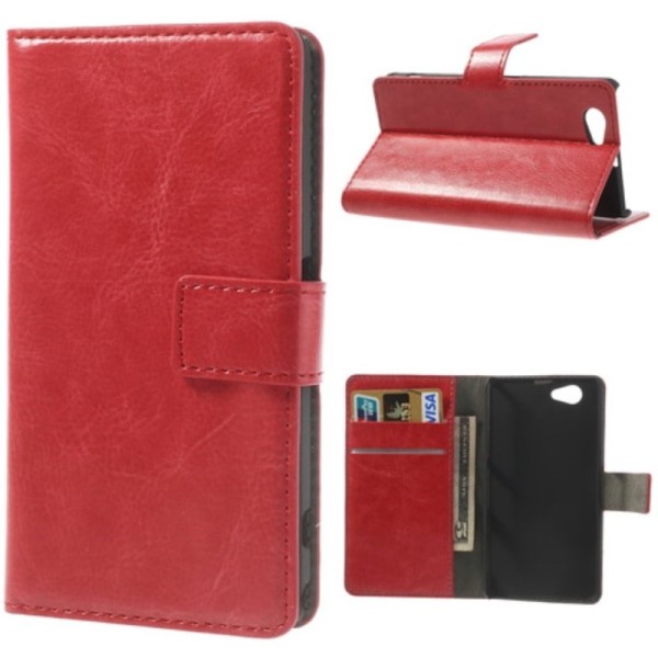 Atvēramais futrālis - sarkans (Xperia Z1 compact)